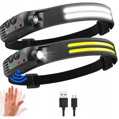 Žibintuvelis LED ant galvos, 80/140lm, 6000K Žibintuvelis LED ant galvos, 80/140lm, 6000K
