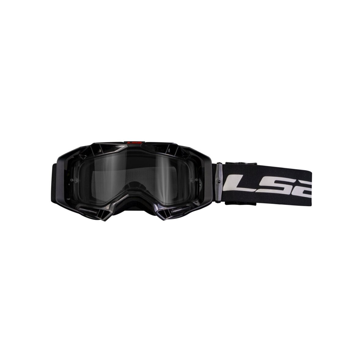LS2 AURA ENDURO SERIES GOGGLE BLACK WITH CLEAR VISOR akiniai