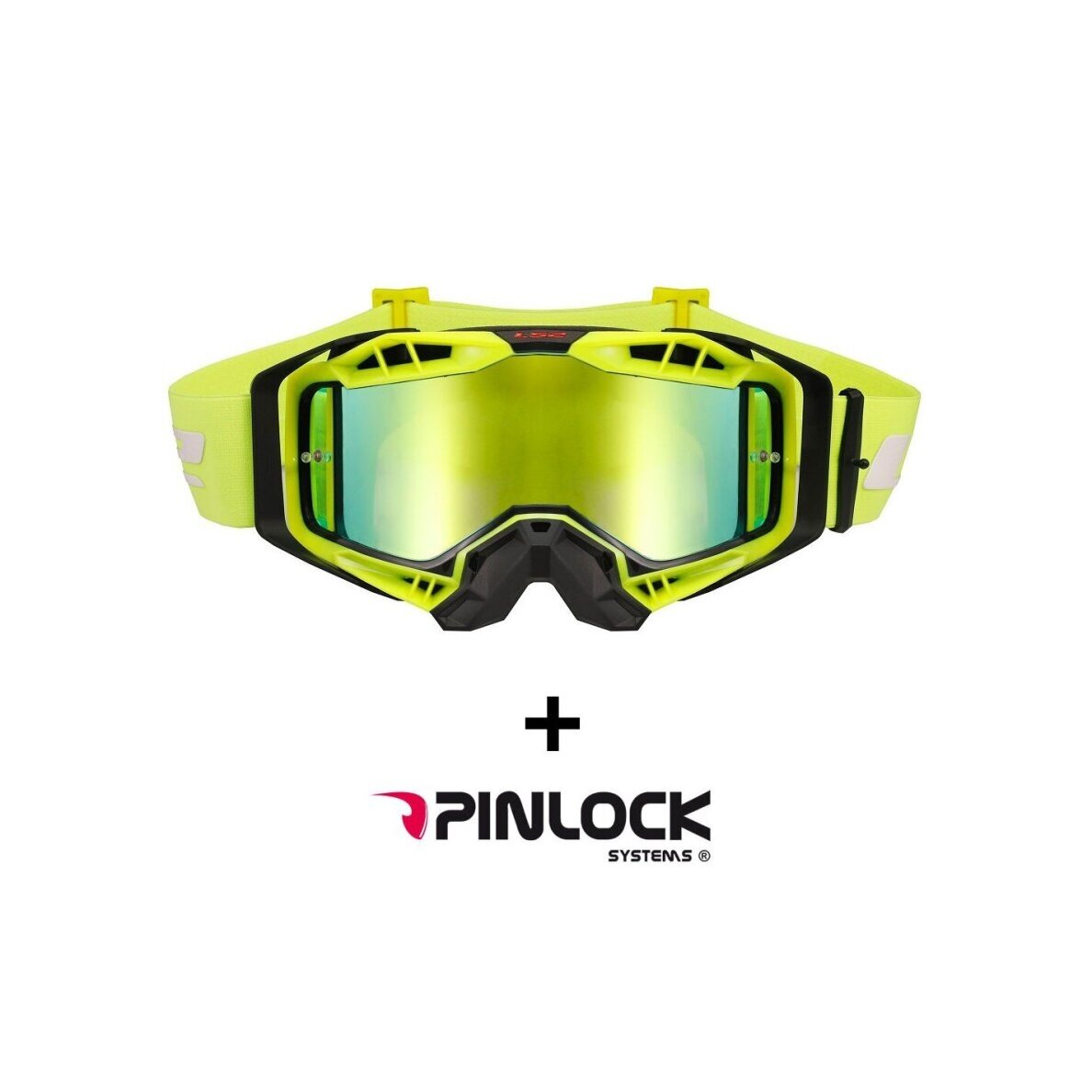 LS2 AURA PRO GOGGLE BLACK YELLOW WITH IRIDIUM VISOR akiniai LS2 AURA PRO GOGGLE BLACK YELLOW WITH IRIDIUM VISOR akiniai