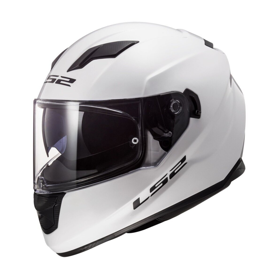 LS2 FF320 STREAM EVO GLOSS WHITE uždaras sportinis šalmas