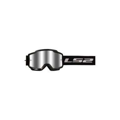 LS2 CHARGER GOGGLE BLACK WITH SILVER VISOR akiniai