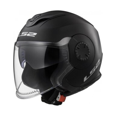 LS2 OF570 VERSO SINGLE MONO MATT BLACK atviras šalmas