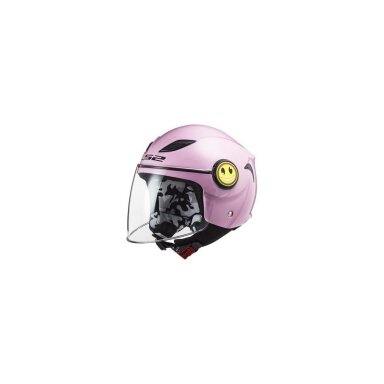 LS2 OF602 FUNNY GLOSS PINK atviras šalmas