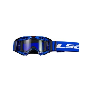 LS2 AURA ENDURO SERIES GOGGLE BLACK BLUE WITH CLEAR VISOR akiniai LS2 AURA ENDURO SERIES GOGGLE BLACK BLUE WITH CLEAR VISOR akiniai