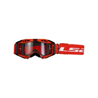 LS2 AURA ENDURO SERIES GOGGLE BLACK RED WITH CLEAR VISOR akiniai LS2 AURA ENDURO SERIES GOGGLE BLACK RED WITH CLEAR VISOR akiniai