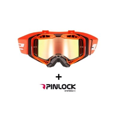 LS2 AURA PRO GOGGLE BLACK ORANGE WITH IRIDIUM VISOR akiniai LS2 AURA PRO GOGGLE BLACK ORANGE WITH IRIDIUM VISOR akiniai