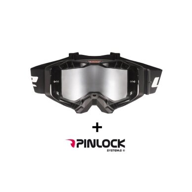 LS2 AURA PRO GOGGLE BLACK WITH IRIDIUM VISOR akiniai LS2 AURA PRO GOGGLE BLACK WITH IRIDIUM VISOR akiniai