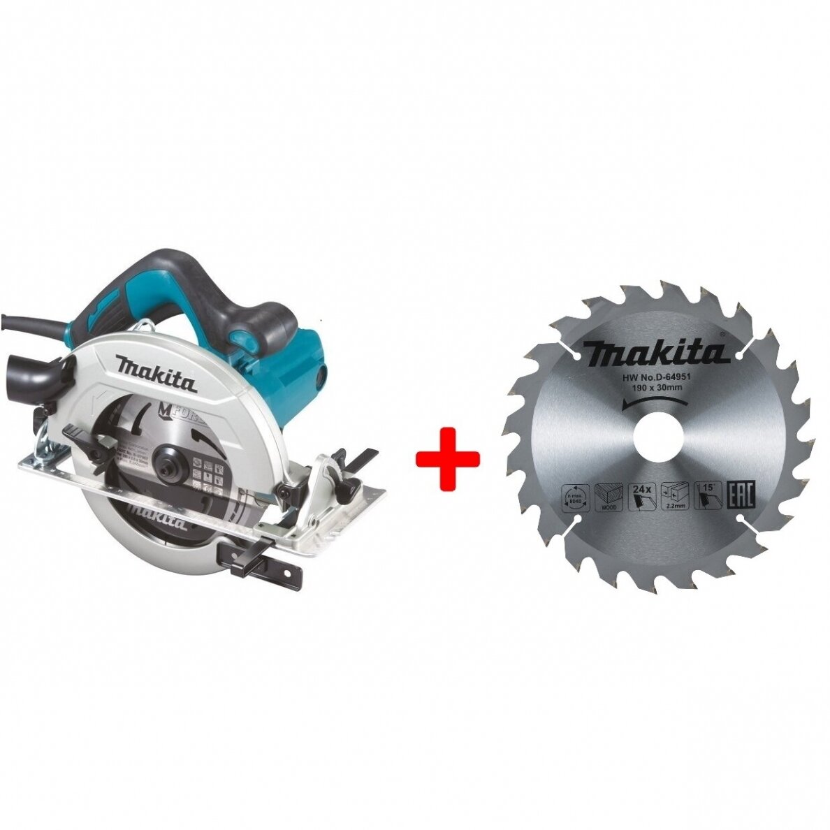 Makita HS7611 Rankinis diskinis pjūklas (+papildomas diskas Makita D-03919)