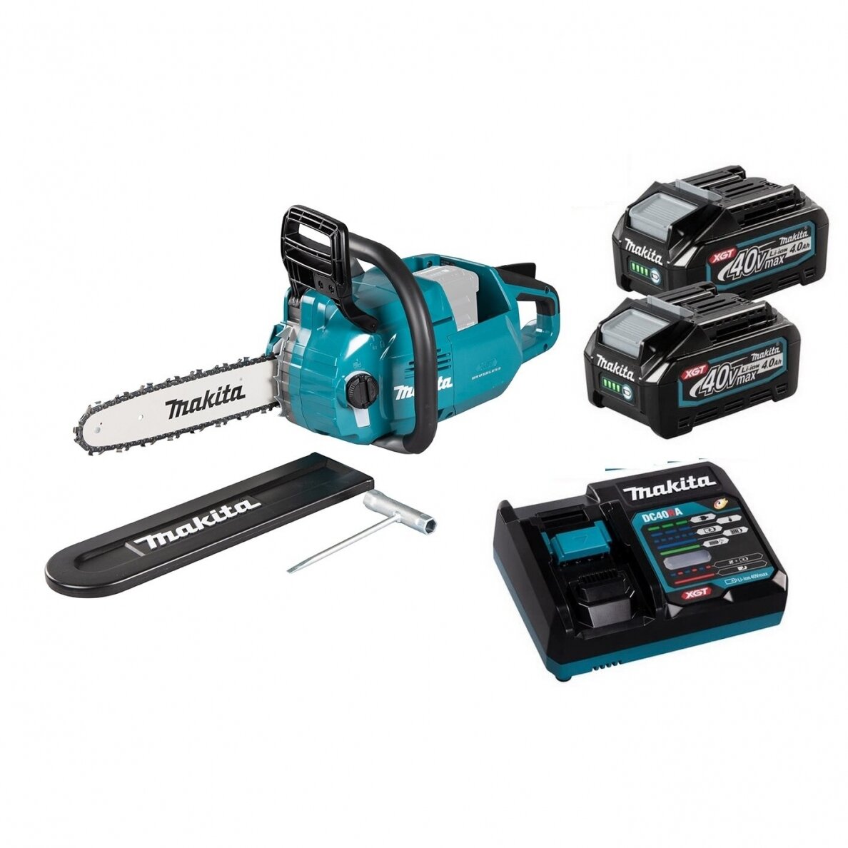 Makita UC010G Akumuliatorinis grandininis pjūklas (XGT ® 40 V 2x4Ah +kroviklis DC40RA) Makita UC010G Akumuliatorinis grandininis pjūklas (XGT ® 40 V 2x4Ah +kroviklis DC40RA)