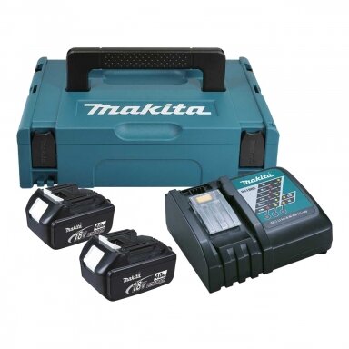 Makita 18v komplektas 2 x 4Ah + įkroviklis DC18RC (197494-9) Makita 18v komplektas 2 x 4Ah + įkroviklis DC18RC (197494-9)