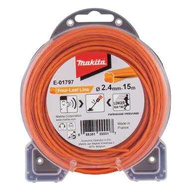 Makita 2,4MM X 15M Ovalinės spiralės valas Makita 2,4MM X 15M Ovalinės spiralės valas