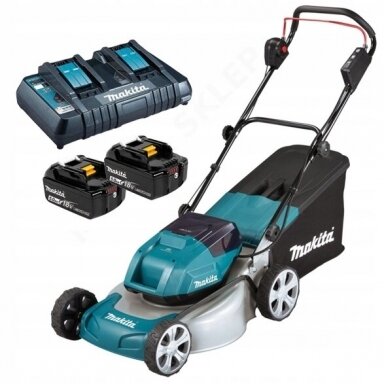 Makita DLM460PT2 Akumuliatorinė vėjapjovė 46cm (36V 2X18V LI-ION 2x5Ah akumuliatoriai) Makita DLM460PT2 Akumuliatorinė vėjapjovė 46cm (36V 2X18V LI-ION 2x5Ah akumuliatoriai)