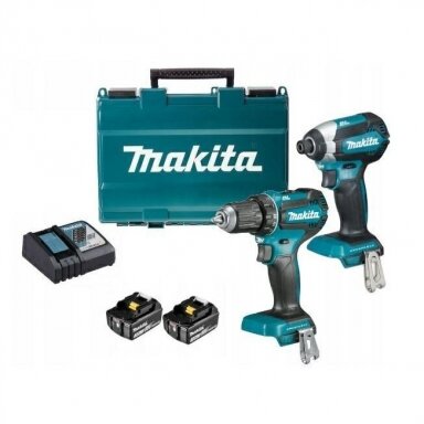Makita DLX2289 bešepetėlinių akumuliatorinių įrankių rinkinys (DDF485+DTD153) (18V 2x3Ah akumuliatoriai) Makita DLX2289 bešepetėlinių akumuliatorinių įrankių rinkinys (DDF485+DTD153) (18V 2x3Ah akumuliatoriai)
