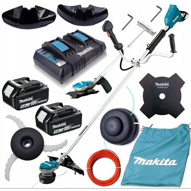 Makita DUR368APT2 Akumuliatorinė žoliapjovė/trimeris (36V 2X18V 5Ah akumuliatoriai) Makita DUR368APT2 Akumuliatorinė žoliapjovė/trimeris (36V 2X18V 5Ah akumuliatoriai)
