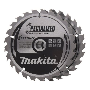 Pjovimo diskas Makita B-62985-2, 165X1.4X20mm, 23°, T25, 2 vnt. (Kopija) Pjovimo diskas Makita B-62985-2, 165X1.4X20mm, 23°, T25, 2 vnt. (Kopija)