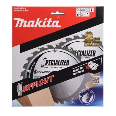 Pjovimo diskas Makita B-62985-2, 165X1.4X20mm, 23°, T25, 2 vnt. (Kopija) Pjovimo diskas Makita B-62985-2, 165X1.4X20mm, 23°, T25, 2 vnt. (Kopija)