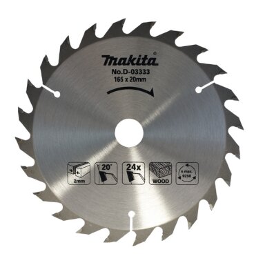 Makita Pjūklo diskas 165x20x24T D-03333 Makita Pjūklo diskas 165x20x24T D-03333