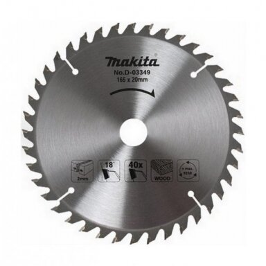 Makita Pjūklo diskas 165x20x40T D-03349 Makita Pjūklo diskas 165x20x40T D-03349