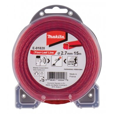 Makita 2,7MM X 15M Ovalinės spiralės valas Makita 2,7MM X 15M Ovalinės spiralės valas
