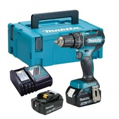 Makita DHP485RTJ Akumuliatorinis gręžtuvas (18V 2x 5Ah Li-ion) Makita DHP485RTJ Akumuliatorinis gręžtuvas (18V 2x 5Ah Li-ion)