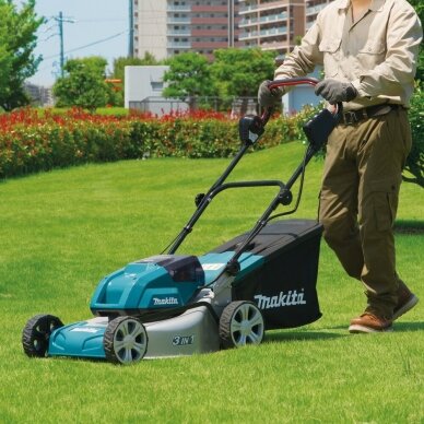 Makita DLM460PG2 Akumuliatorinė vėjapjovė 46cm (36V 2x18V 6Ah akum.) 2 Makita DLM460PG2 Akumuliatorinė vėjapjovė 46cm (36V 2x18V 6Ah akum.) 2