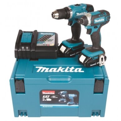 Makita DLX2141AJ Akumuliatorinių įrankių komplektas 18V Makita DLX2141AJ Akumuliatorinių įrankių komplektas 18V