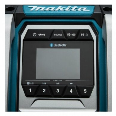 Makita MR006GZ Radijas su Bluetooth funkcija (XGT, LXT, CXT, 220V, Be akumuliatorių ir kroviklio) 8 Makita MR006GZ Radijas su Bluetooth funkcija (XGT, LXT, CXT, 220V, Be akumuliatorių ir kroviklio) 8
