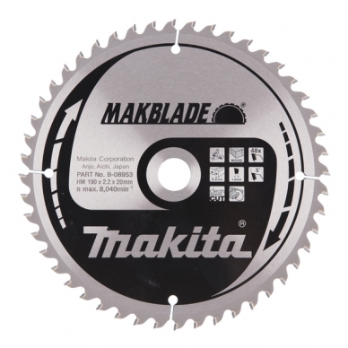 Makita Pjovimo diskas 190x20x2,3mm T48 B-08953