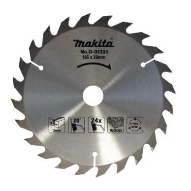 Makita Pjūklo diskas 165x20x24T D-03333 Makita Pjūklo diskas 165x20x24T D-03333