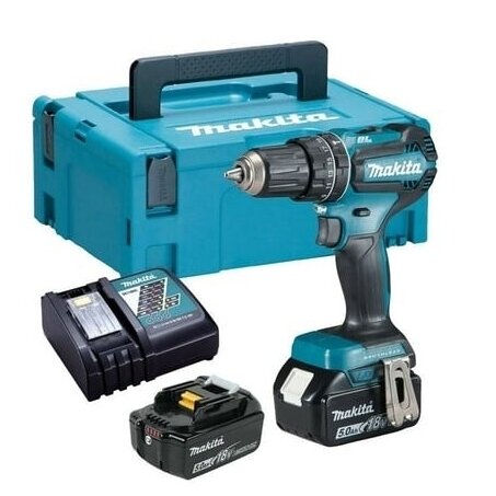 Makita DHP485RTJ Akumuliatorinis gręžtuvas (18V 2x 5Ah Li-ion) Makita DHP485RTJ Akumuliatorinis gręžtuvas (18V 2x 5Ah Li-ion)