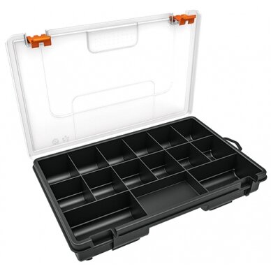 Meistro dėžutė su 15 skyrių 280x180x44mm Truper® Meistro dėžutė su 15 skyrių 280x180x44mm Truper®
