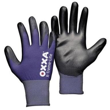 Nailoninės pirštinės, padengtos poliuretanu OXXA X-Treme-Lite 51-100, ypač plonos ir komfortiškos, dydis 8/M