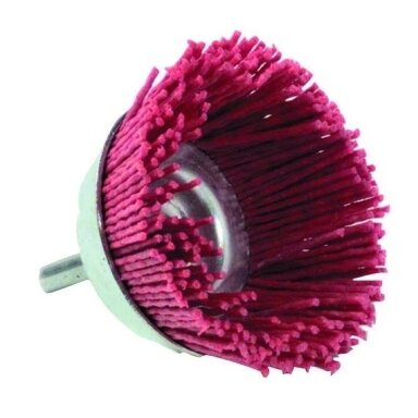 Nylon cup brush for drill, Ø65mm, 1/4" HEX shank Nylon cup brush for drill, Ø65mm, 1/4" HEX shank