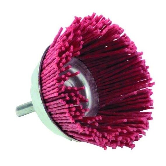 Nylon cup brush for drill, Ø65mm, 1/4" HEX shank Nylon cup brush for drill, Ø65mm, 1/4" HEX shank