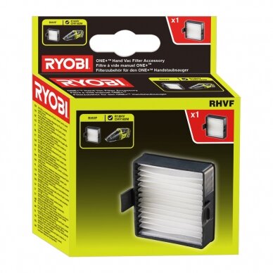 ONE+ dulkių siurblio filtras Ryobi RHVF (tinka R18HV ir CHV182M) ONE+ dulkių siurblio filtras Ryobi RHVF (tinka R18HV ir CHV182M)