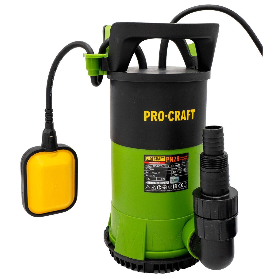 Panardinamas siurblys „ProCraft PN28” 7 Panardinamas siurblys „ProCraft PN28” 7
