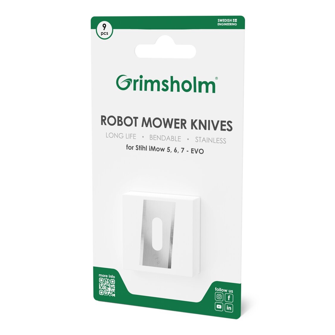 Peiliai vejos pjovimo robotui „Stihl iMOW 3, 4, 5, 6, 7, EVO“ su „Disc-Cut“ sistema, 9 vnt.