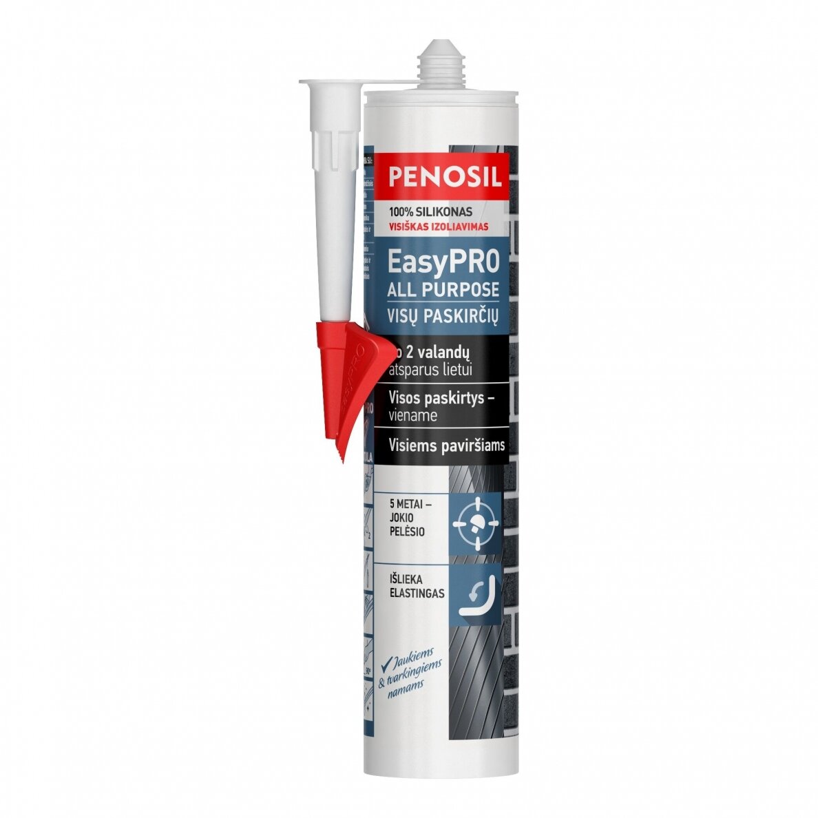 PENOSIL EasyPRO Visų pask. silikon. herm. bespalvis 310 ml PENOSIL EasyPRO Visų pask. silikon. herm. bespalvis 310 ml