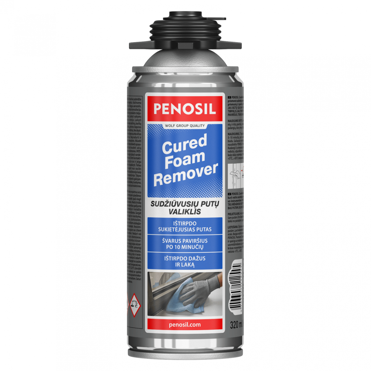 PENOSIL Sukiet.putų valiklis PU Remover 320ml PENOSIL Sukiet.putų valiklis PU Remover 320ml