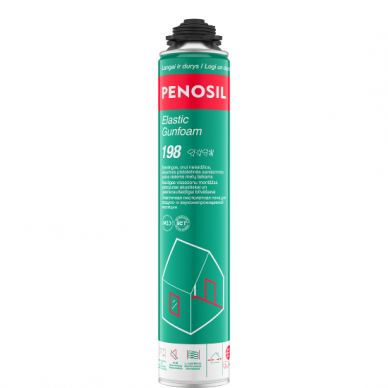 PENOSIL Elastic Gunfoam 198 elastingos sandarinimo putos - Žalia, 800 ml PENOSIL Elastic Gunfoam 198 elastingos sandarinimo putos - Žalia, 800 ml