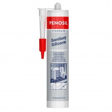 PENOSIL Sanitarinis silikonas Standard 280ml bespalvis PENOSIL Sanitarinis silikonas Standard 280ml bespalvis