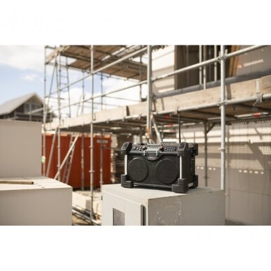 PerfectPro ROCKHART 18V statybinė radija/kolonėlė (Naudoja Bosch Professional 18V baterijas) 2 PerfectPro ROCKHART 18V statybinė radija/kolonėlė (Naudoja Bosch Professional 18V baterijas) 2