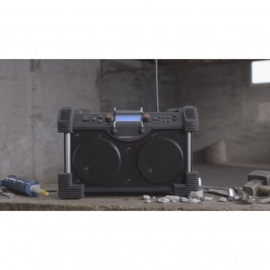 PerfectPro ROCKHART 18V statybinė radija/kolonėlė  (Naudoja Bosch Professional 18V baterijas) 7