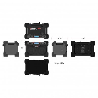 PerfectPro ROCKHART 18V statybinė radija/kolonėlė  (Naudoja Bosch Professional 18V baterijas) 5