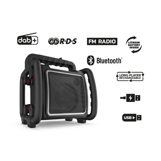 PerfectPro TEAMBOX statybinė radija/kolonėlė (Su integruota ličio baterija) 3 PerfectPro TEAMBOX statybinė radija/kolonėlė (Su integruota ličio baterija) 3