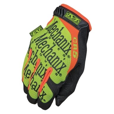 Pirštinės  Mechanix The Original® CR5 geltonos L dydis. Velcro, dirbtinė oda, TrekDry®, ryškios, 5 lygio atsparumas pjūviams delno srityje