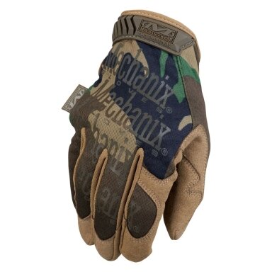 Pirštinės Mechanix The Original® Woodland Camo XXL dydis. Velcro, dirbtinė oda, TrekDry® Pirštinės Mechanix The Original® Woodland Camo XXL dydis. Velcro, dirbtinė oda, TrekDry®