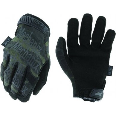 Pirštinės Mechanix The Original® Black Multicam® Camouflage S dydis. Velcro, dirbtinė oda, TrekDry®