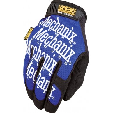 Pirštinės Mechanix The Original® mėlynos XL dydis. Velcro, dirbtinė oda, Treck Dry