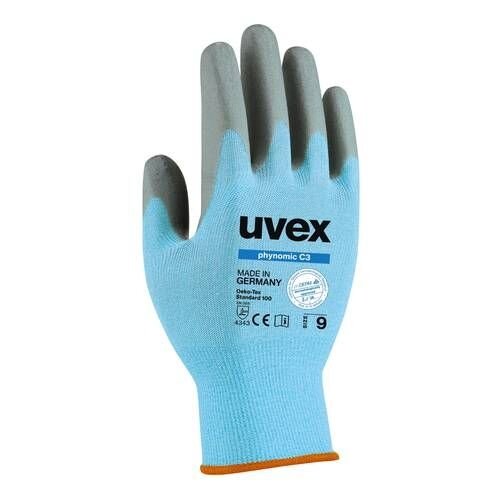 Pirštinės Uvex Phynomic C3, 3 lygio neperpjaunamos, Poliamidas/elastanas/HPPE/stiklas. Vandens polimerų putų padengimas. 9 dydis Pirštinės Uvex Phynomic C3, 3 lygio neperpjaunamos, Poliamidas/elastanas/HPPE/stiklas. Vandens polimerų putų padengimas. 9 dydis
